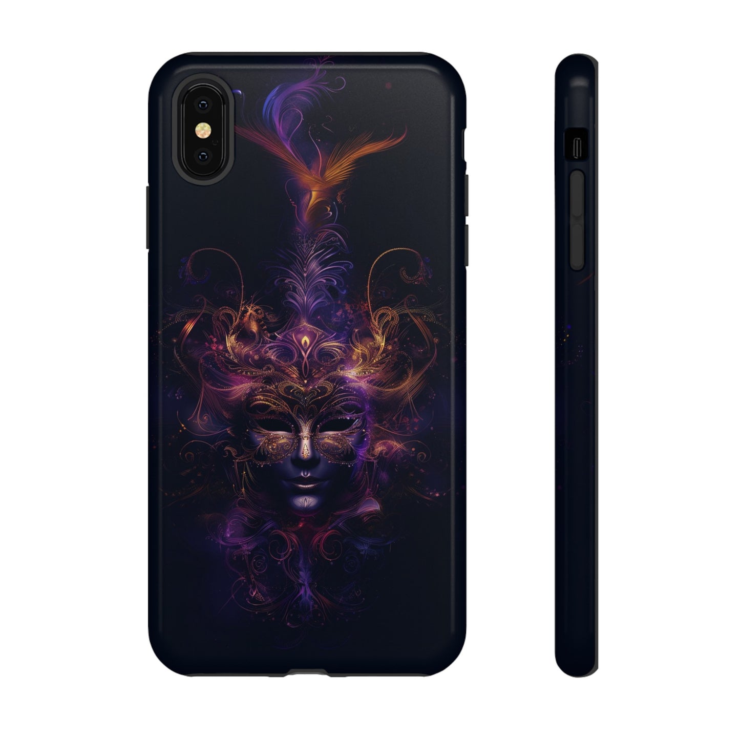 Elegant Masquerade Mask Phone Case for iPhone, Samsung Galaxy, and Google Pixel Devices - Mystical Design