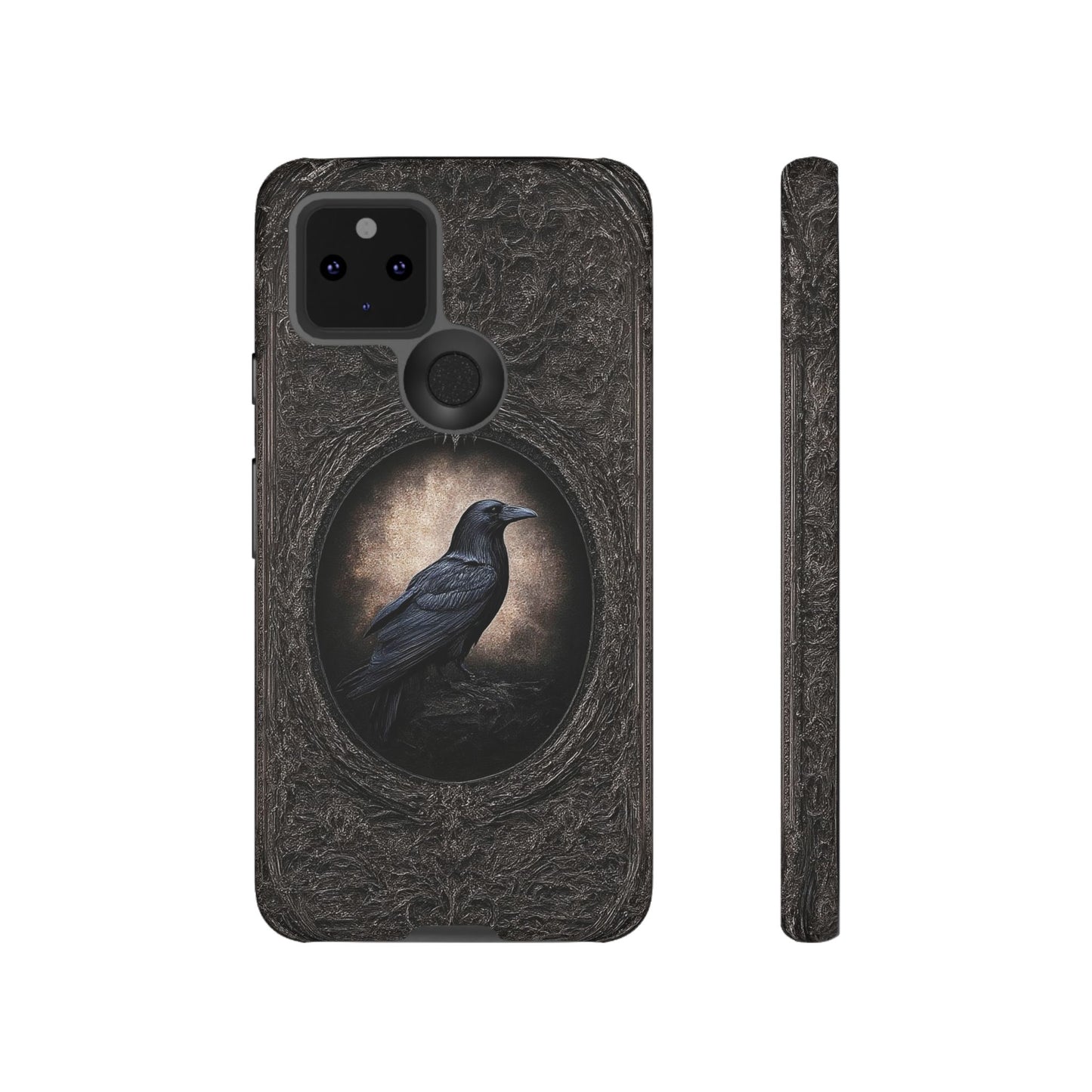 Gothic Raven Phone Case - Mysterious Dark Bird Design