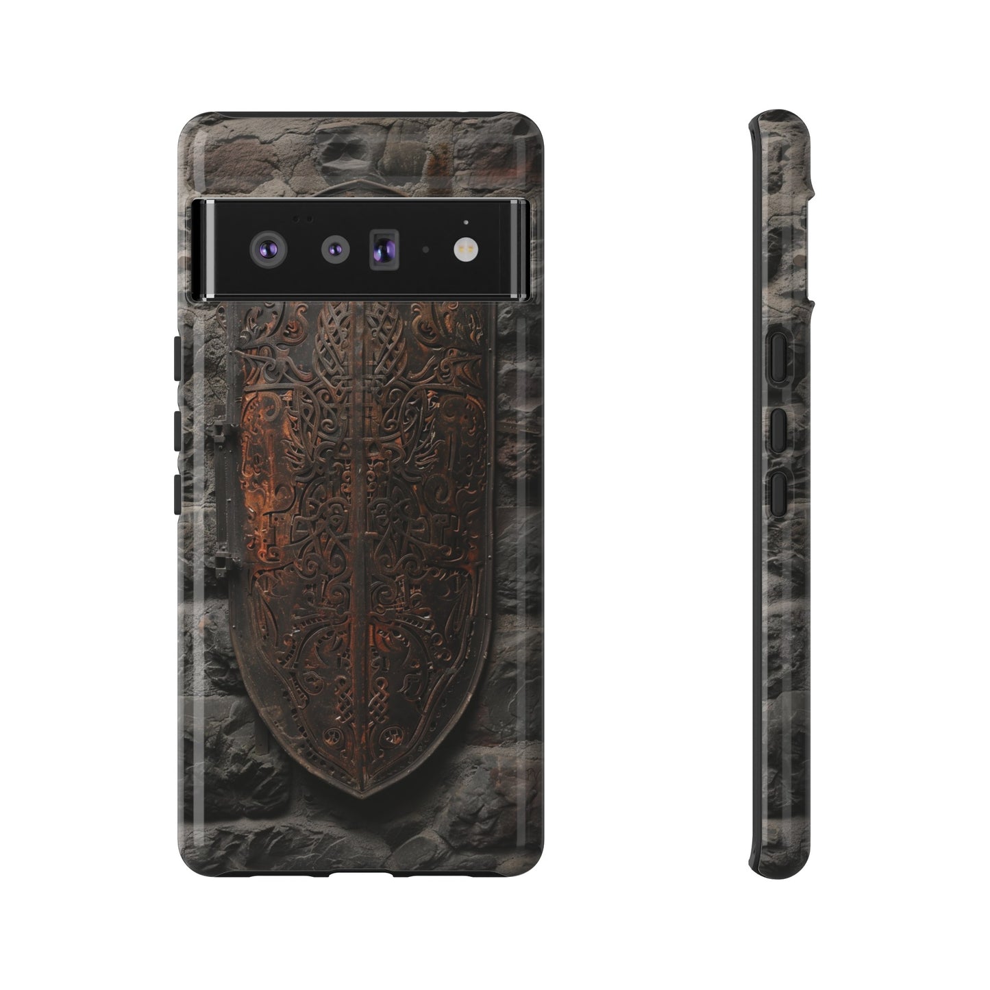 Medieval Shield Phone Case - Ornate Ancient Armor Design for iPhone and Samsung Galaxy Devices