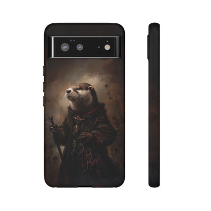 Noble Otter King Phone Case - Vintage Gothic Animal Art Design for iPhone, Samsung Galaxy, and Google Pixel Devices