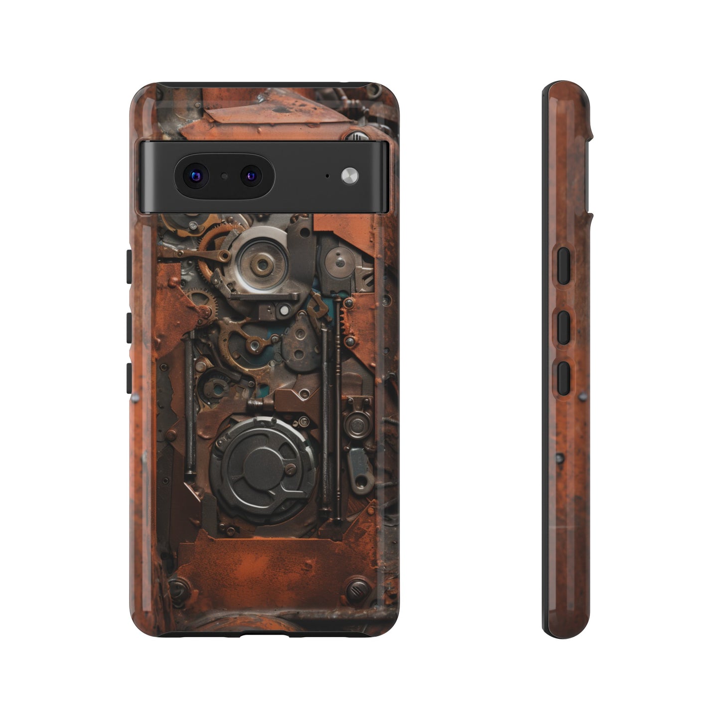 Rusted Mechanisms Phone Case – Steampunk Metal Gear Design for iPhone, Samsung Galaxy, and Google Pixel Devices