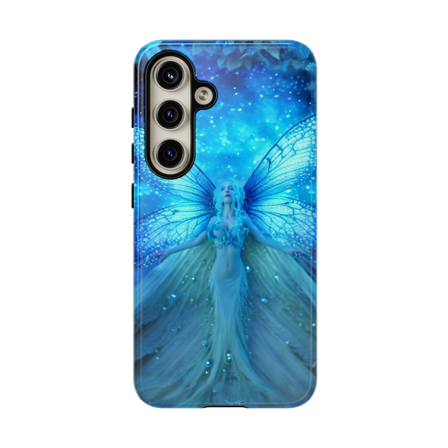 Blue Cosmic Fairy Phone Case – Enchanting Fae Design for iPhone, Samsung Galaxy, and Google Pixel Devices