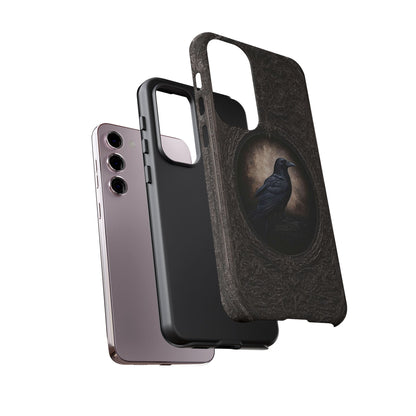 Gothic Raven Phone Case - Mysterious Dark Bird Design