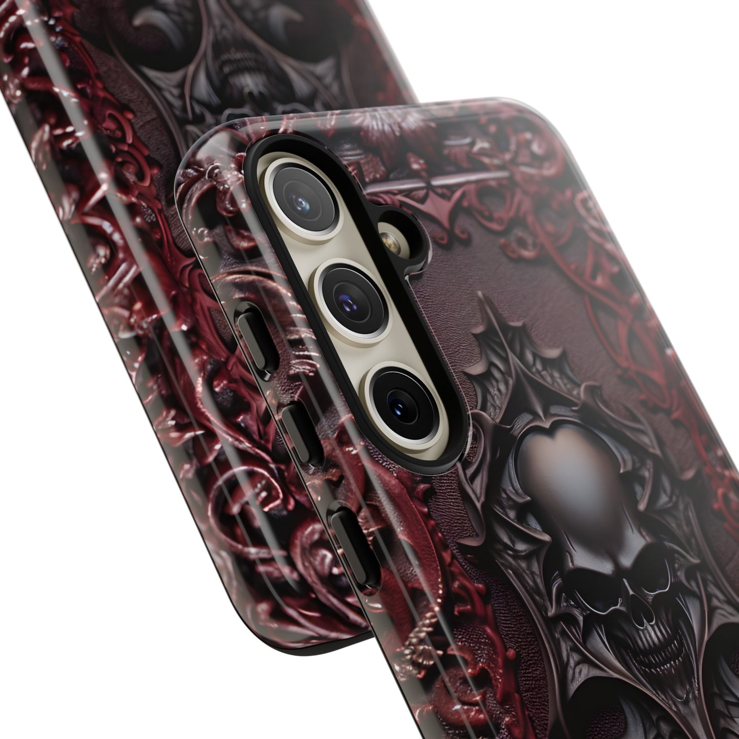 Vampiric Tough Phone Case – Gothic Skull Vampire Design for iPhone, Samsung Galaxy, and Google Pixel Devices