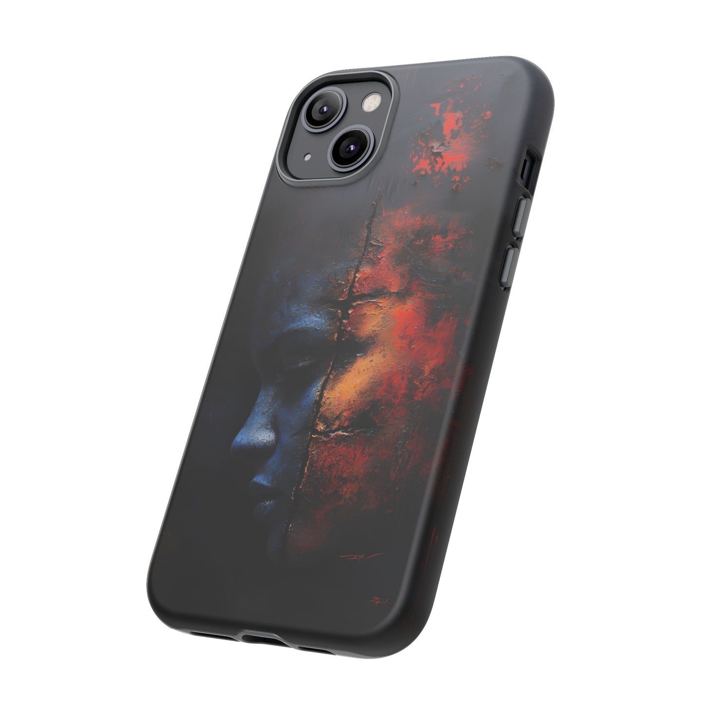 Abstract Duality Art Phone Case - Bold Modern Design