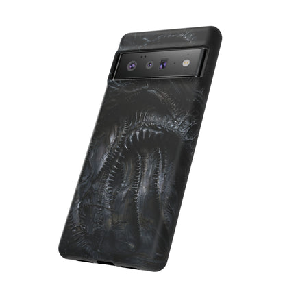 Surreal Biomechanical Phone Case - Gothic Sci-Fi Art for iPhone, Samsung Galaxy, and Google Pixel Devices