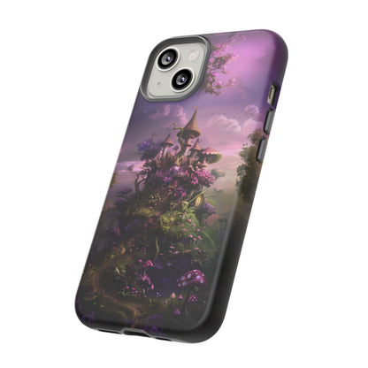 Enchanted Fairy Castle Phone Case - Magical Purple Fantasy Art for iPhone, Samsung Galaxy and Google Pixel Devices