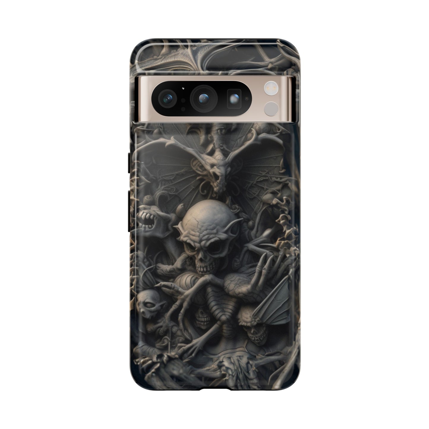 Those Who Dwell Below #1 Phone Case – Intricate Gothic Skeleton Design for iPhone, Samsung Galaxy, Google Pixel Devices