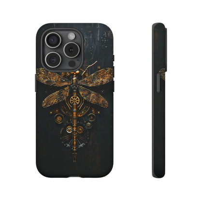 Steampunk Dragonfly Phone Case - Intricate Gear Design for iPhone, Samsung Galaxy, Google Pixel Devices