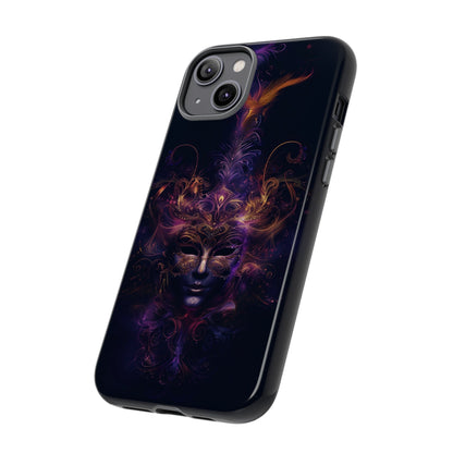 Elegant Masquerade Mask Phone Case for iPhone, Samsung Galaxy, and Google Pixel Devices - Mystical Design