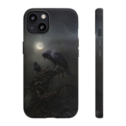 Gothic Raven Phone Case - Dark Crow Art for iPhone, Samsung Galaxy, and Google Pixel Devices