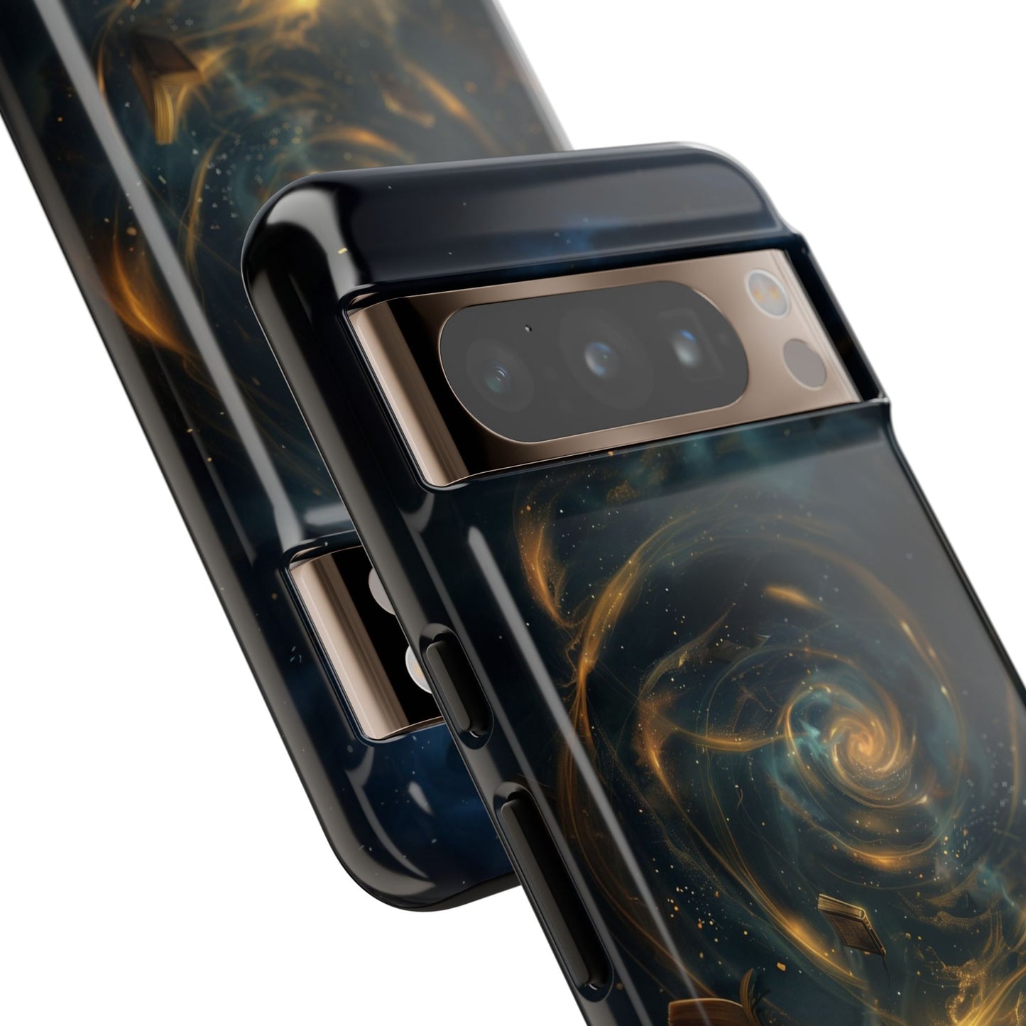 Magical Galaxy Swirling Books Phone Case - Celestial Book Lover's Gift for iPhone, Samsung Galaxy, and Google Pixel Devices