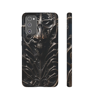 Biomechanical Horror 3 Tough Phone Case – Futuristic Alien Skull Design for iPhone, Samsung Galaxy, and Google Pixel Devices