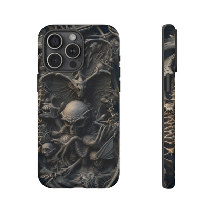 Those Who Dwell Below #1 Phone Case – Intricate Gothic Skeleton Design for iPhone, Samsung Galaxy, Google Pixel Devices