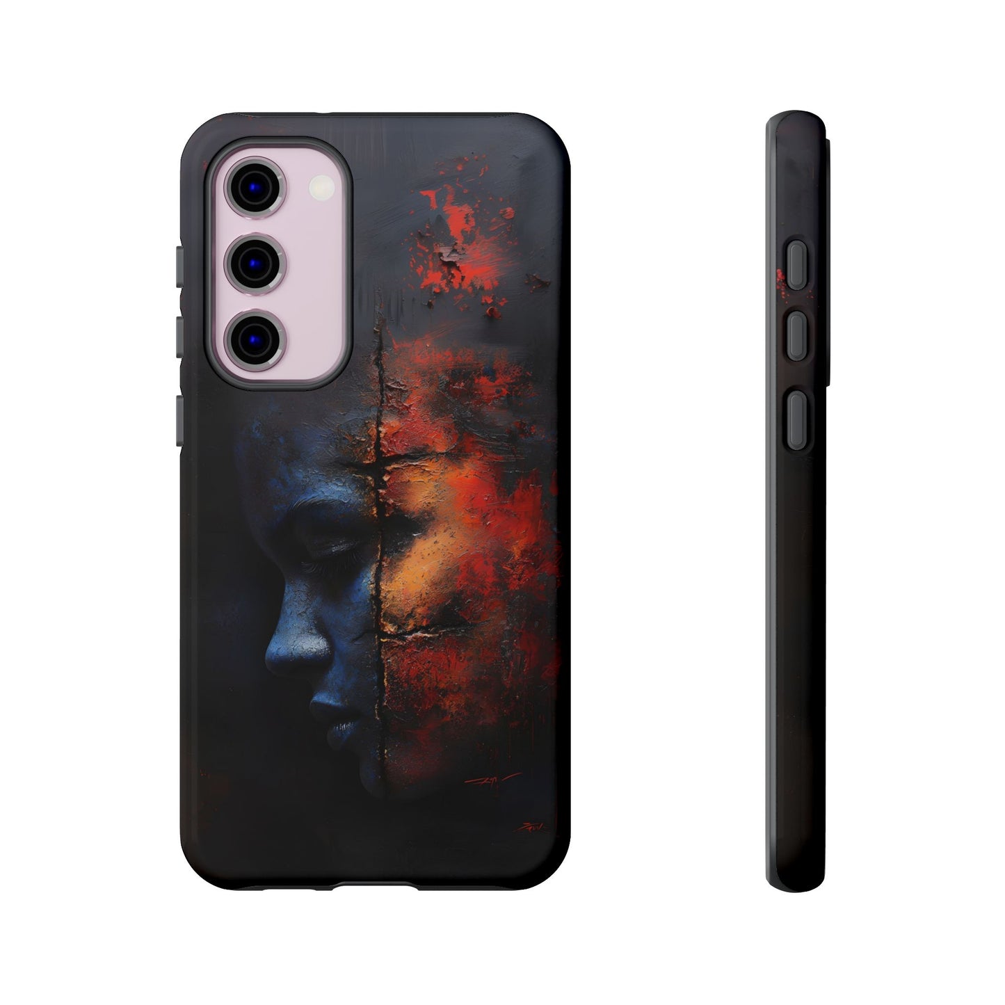 Abstract Duality Art Phone Case - Bold Modern Design