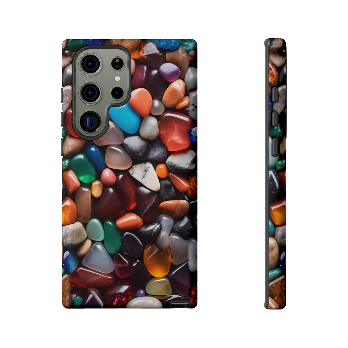 Colorful Stones Phone Case – Vibrant Polished Gemstone Design for iPhone, Samsung Galaxy, and Google Pixel Devices