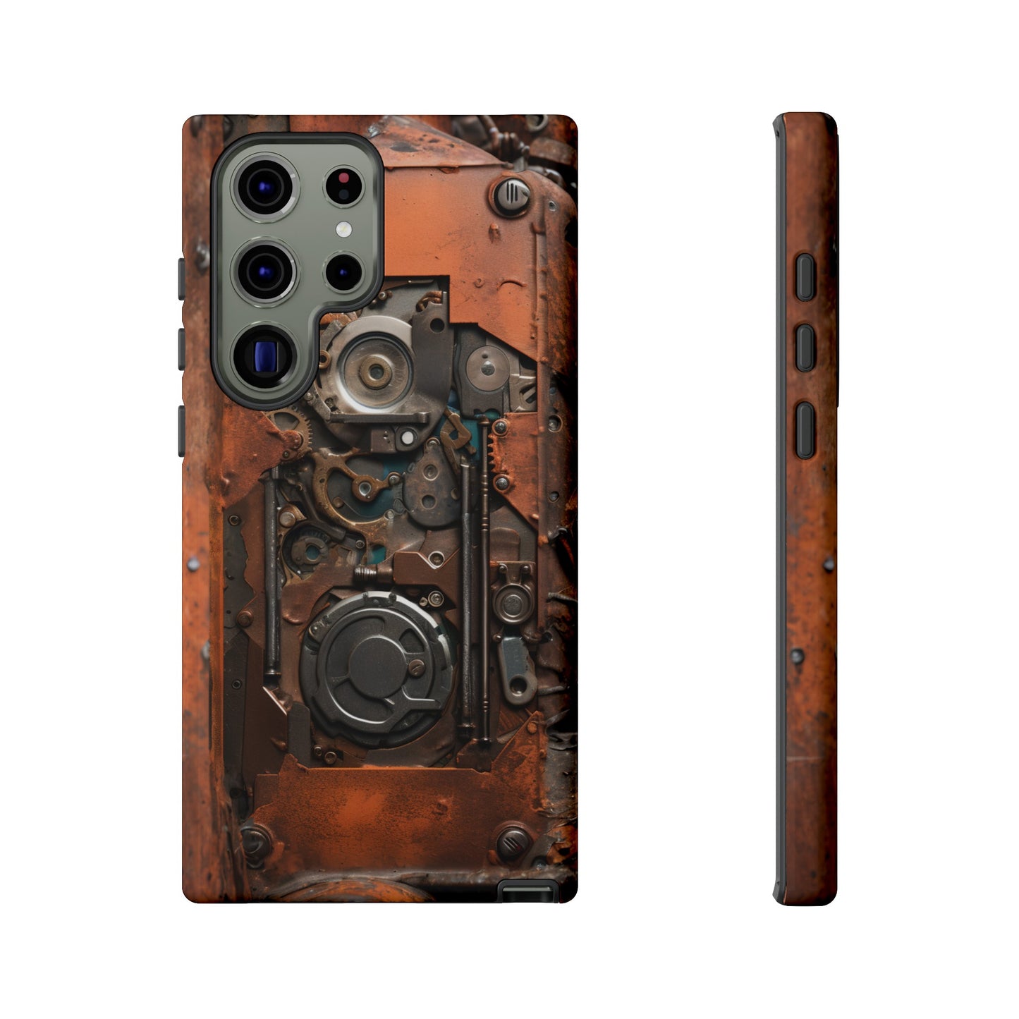 Rusted Mechanisms Phone Case – Steampunk Metal Gear Design for iPhone, Samsung Galaxy, and Google Pixel Devices