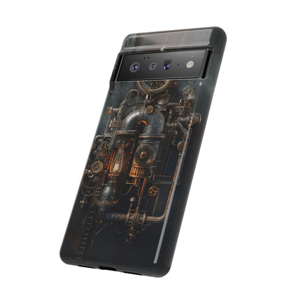 Steampunk Machine #2 Phone Case - Intricate Industrial Design for iPhone, Samsung Galaxy, Google Pixel Devices, Victorian Design Gears