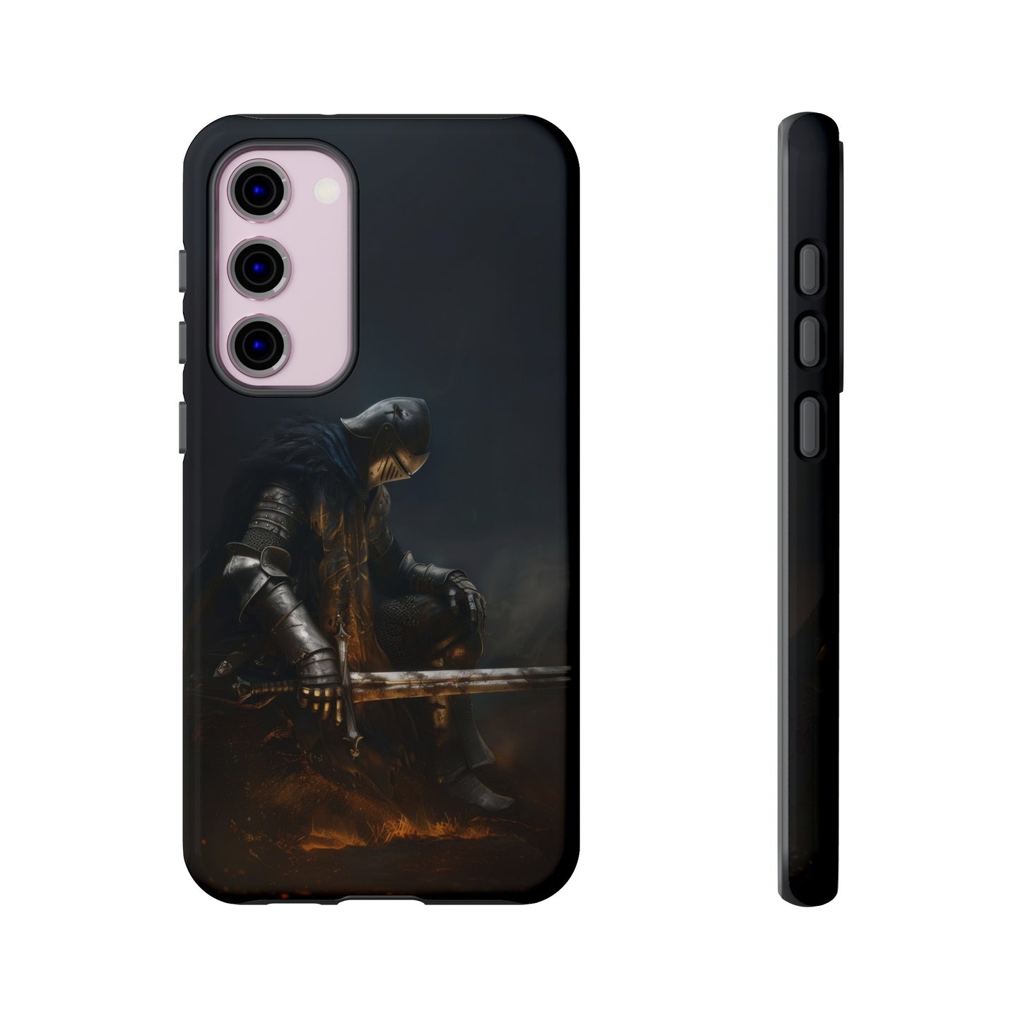 Dark Knight of the Abyss Phone Case - iPhone, Samsung Galaxy, Google Pixel - Epic Medieval Warrior Art, Protective Case, Fantasy Art