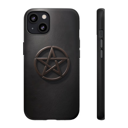 Simple Pentacle Tough Phone Case – Witchcraft Pentagram Design for iPhone, Samsung Galaxy, and Google Pixel Devices