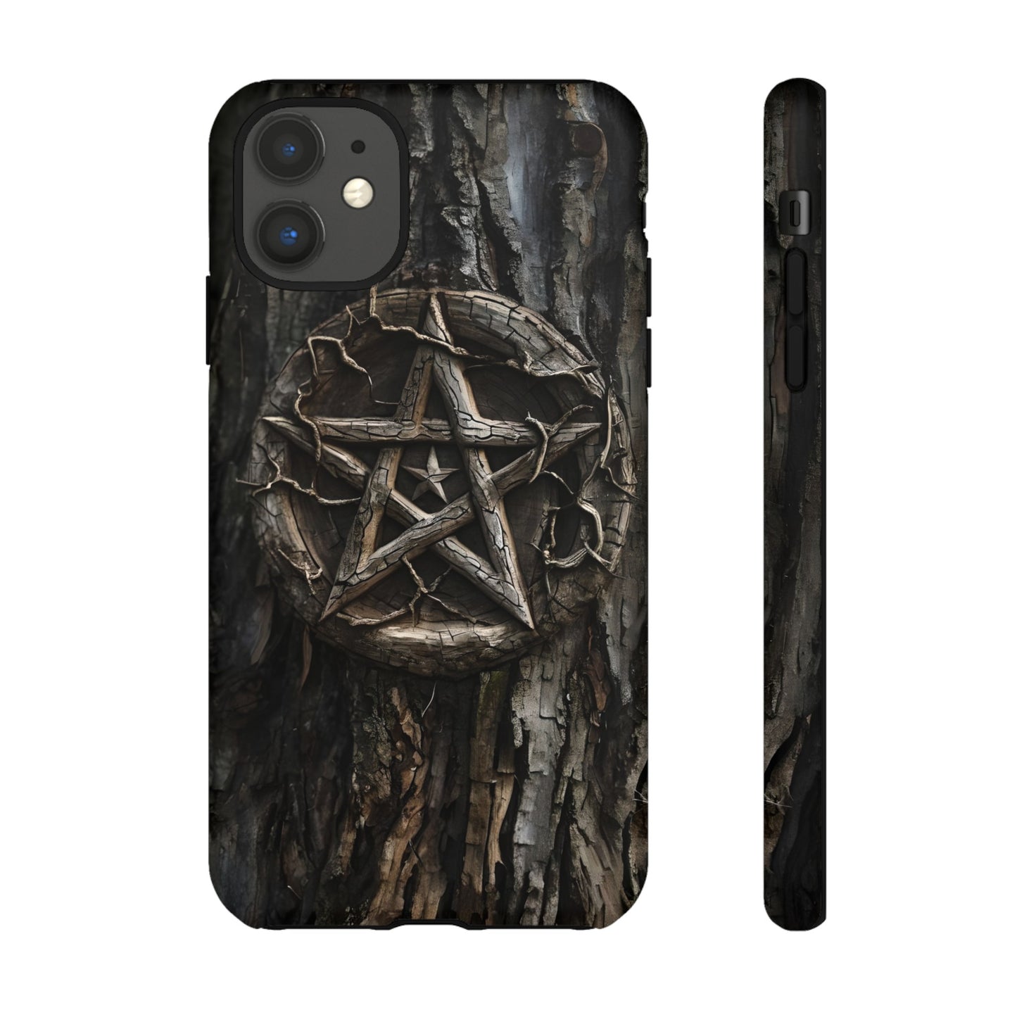 Pentacle Tree Phone Case – Wiccan Nature Magic Design for iPhone, Samsung Galaxy, and Google Pixel Devices