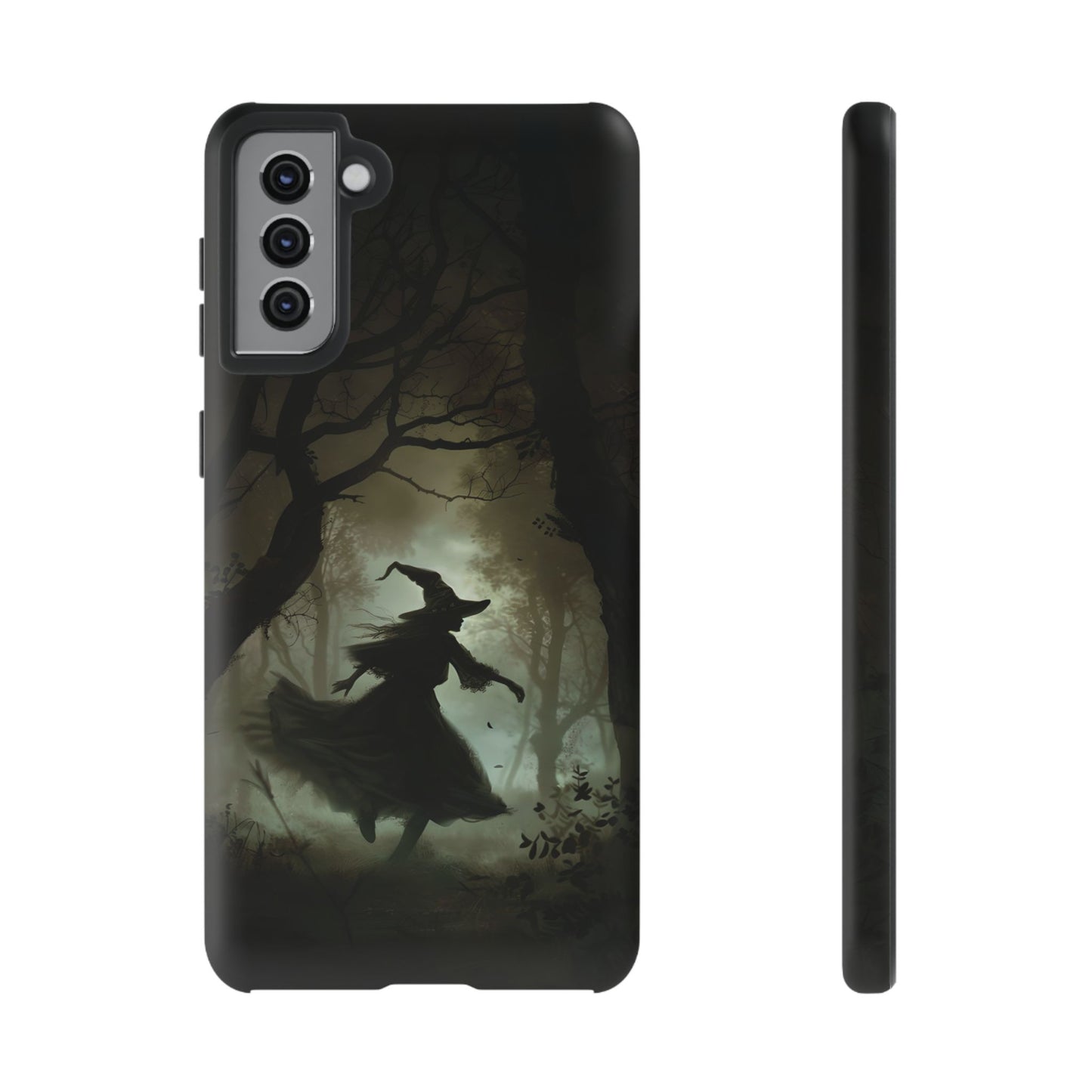 Spooky Witch Silhouette Phone Case - Halloween Dark Art Design for iPhone, Samsung Galaxy, and Google Pixel Devices