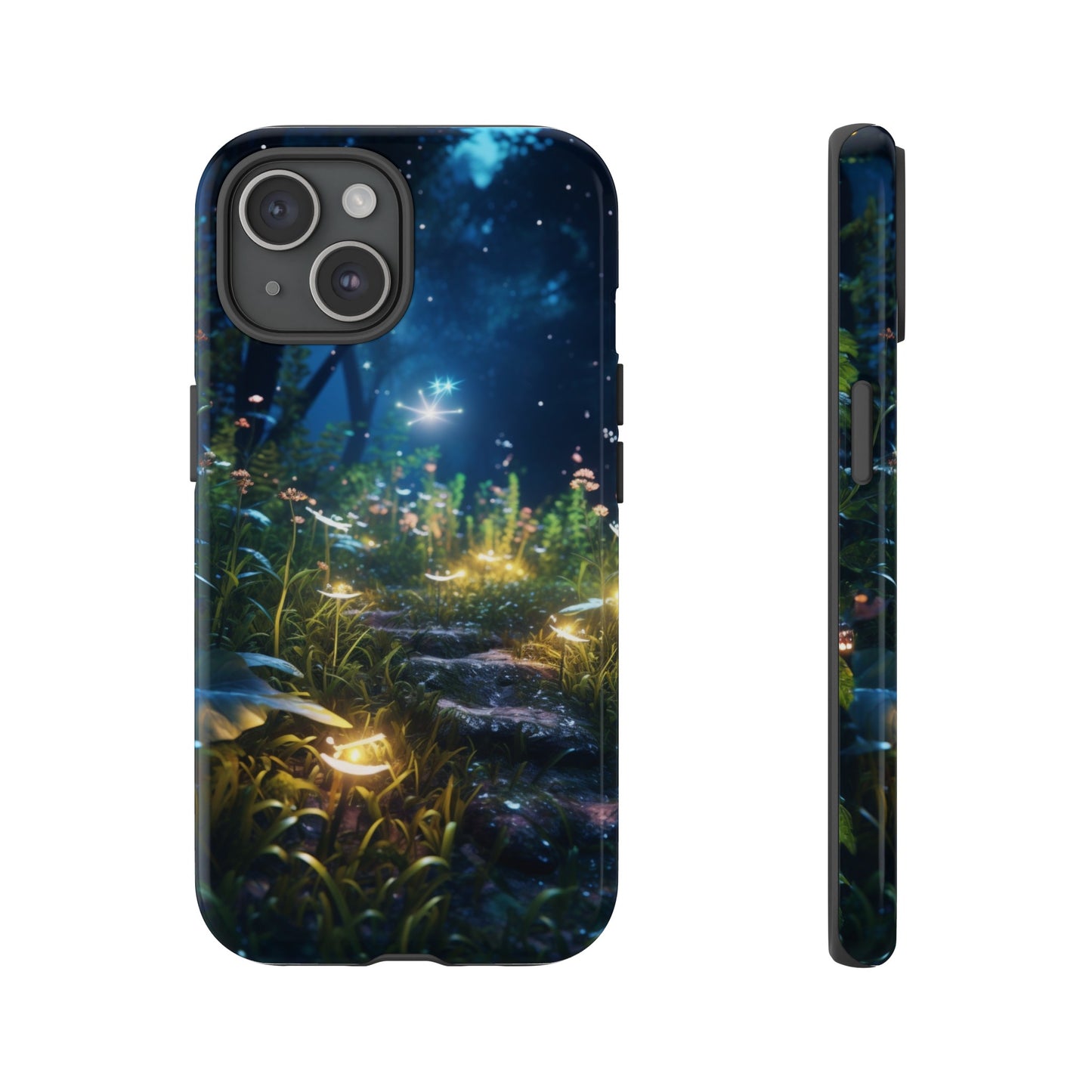 Fireflies in the Forest Tough Phone Case – Enchanting Summer Night Design for iPhone, Samsung Galaxy, and Google Pixel Devices