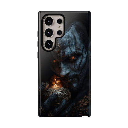 Dark Djinn Warrior Phone Case - Intricate Fantasy Art Protective Cover for iPhone, Samsung Galaxy, and Google Pixel Devices