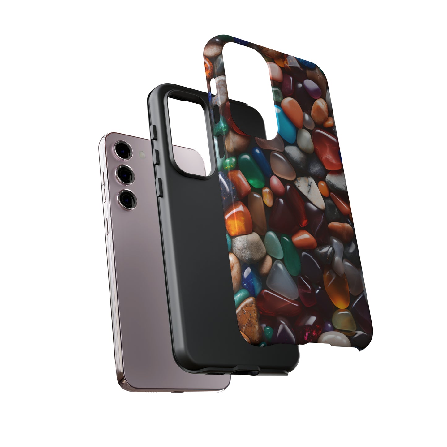 Colorful Stones Phone Case – Vibrant Polished Gemstone Design for iPhone, Samsung Galaxy, and Google Pixel Devices