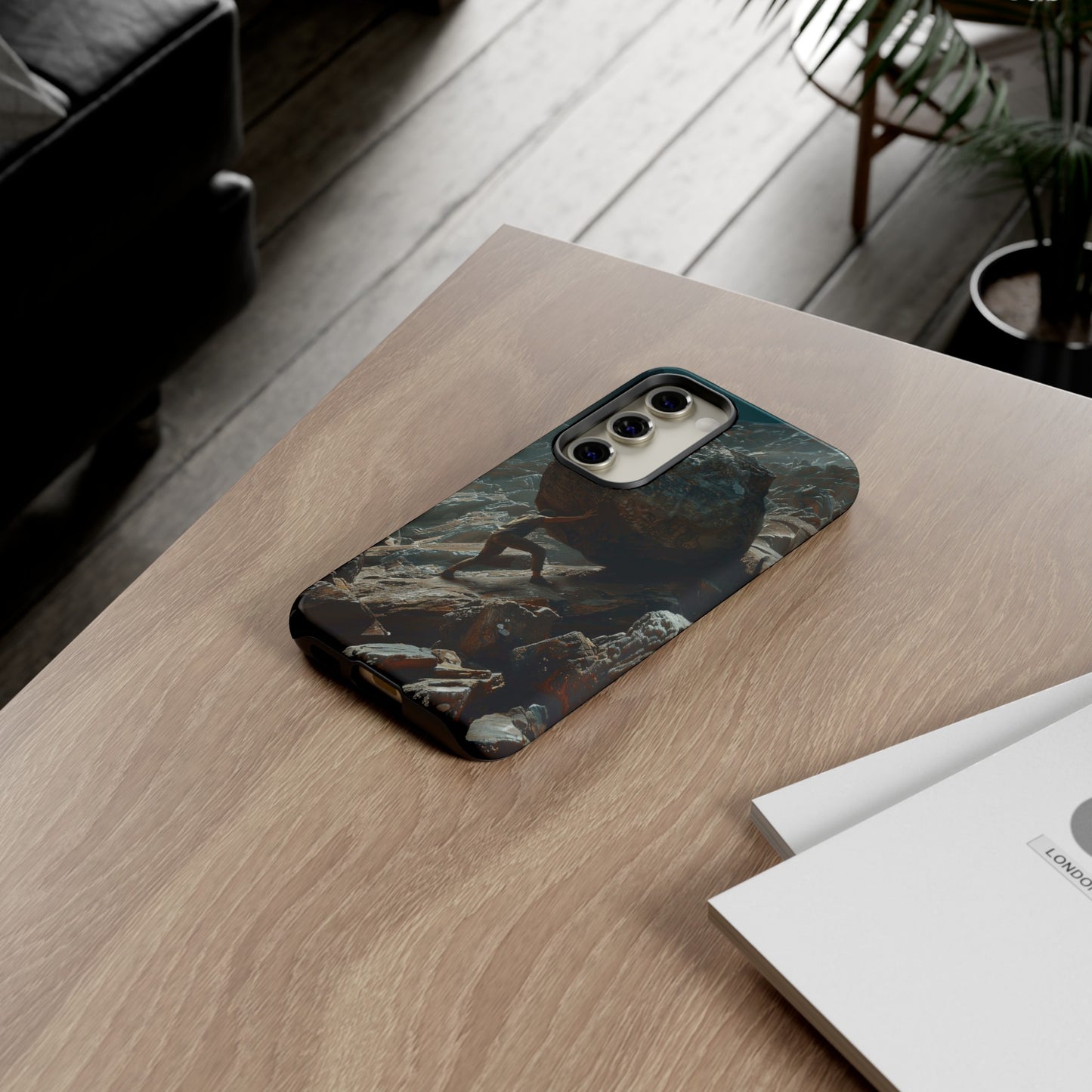 Sisyphus Phone Case – Mythological Art Design for iPhone, Samsung Galaxy, and Google Pixel Devices