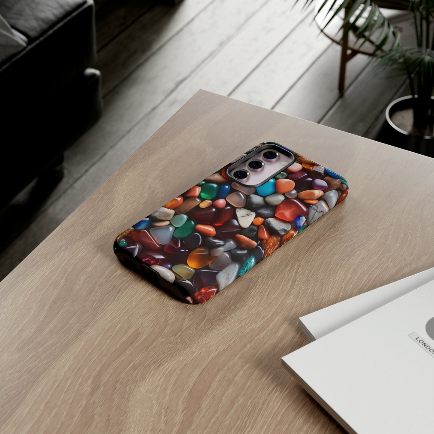 Colorful Stones Phone Case – Vibrant Polished Gemstone Design for iPhone, Samsung Galaxy, and Google Pixel Devices