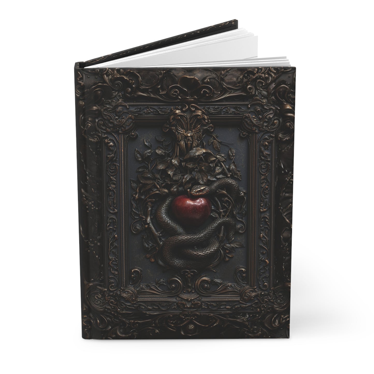 Venomous Temptation Journal - Snake and Apple Dark Art Design