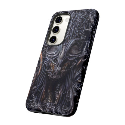 Biomechanical Horror 2 Phone Case – Futuristic Alien Horror Design for iPhone, Samsung Galaxy, and Google Pixel Devices