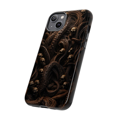 Skulls and Tentacles Phone Case – Lovecraftian Horror Design for iPhone, Samsung Galaxy, and Google Pixel Devices