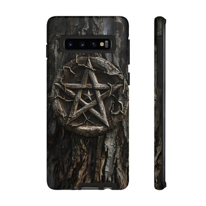 Pentacle Tree Phone Case – Wiccan Nature Magic Design for iPhone, Samsung Galaxy, and Google Pixel Devices