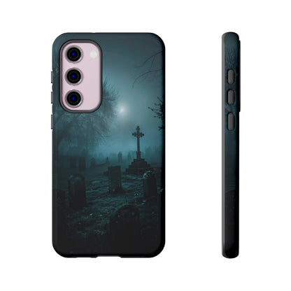 Graveyard at Night Phone Case – Eerie Cemetery Design for iPhone, Samsung Galaxy, and Google Pixel Devices