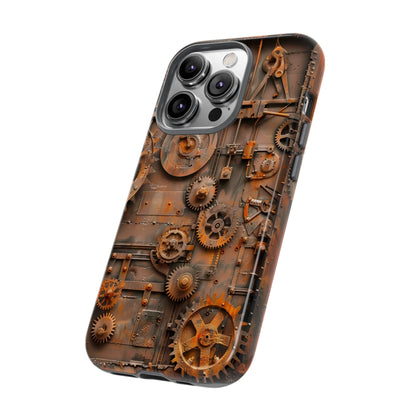 Rusted Steampunk Gearworks Phone Case for iPhone, Samsung Galaxy, and Google Pixel Devices