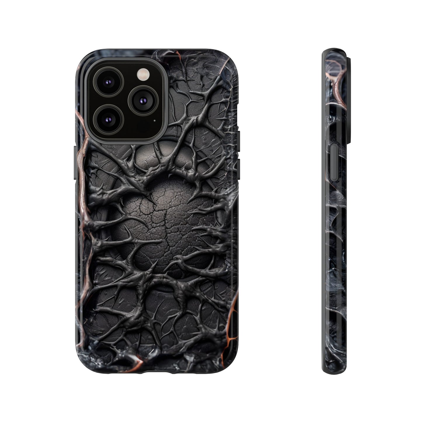 Black Veins Tough Phone Case – Lovecraftian Horror Design for iPhone, Samsung Galaxy, and Google Pixel Devices