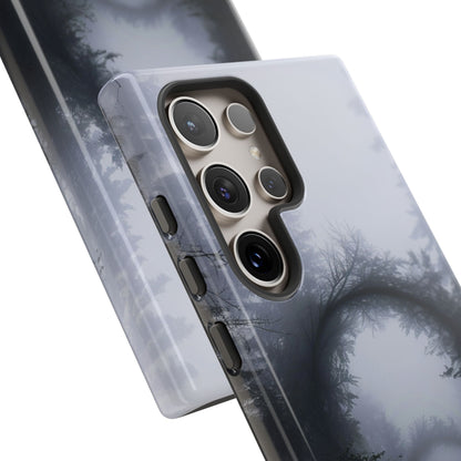 Mystical Forest Portal Phone Case - Atmospheric Foggy Path with Enchanted Tunnel For iPhone, Samsung Galaxy, and Google Pixel Devices.