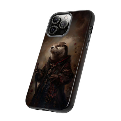 Noble Otter King Phone Case - Vintage Gothic Animal Art Design for iPhone, Samsung Galaxy, and Google Pixel Devices