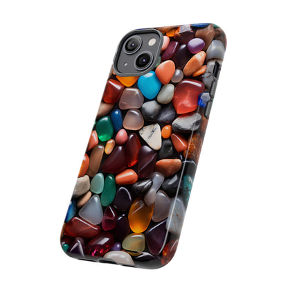 Colorful Stones Phone Case – Vibrant Polished Gemstone Design for iPhone, Samsung Galaxy, and Google Pixel Devices