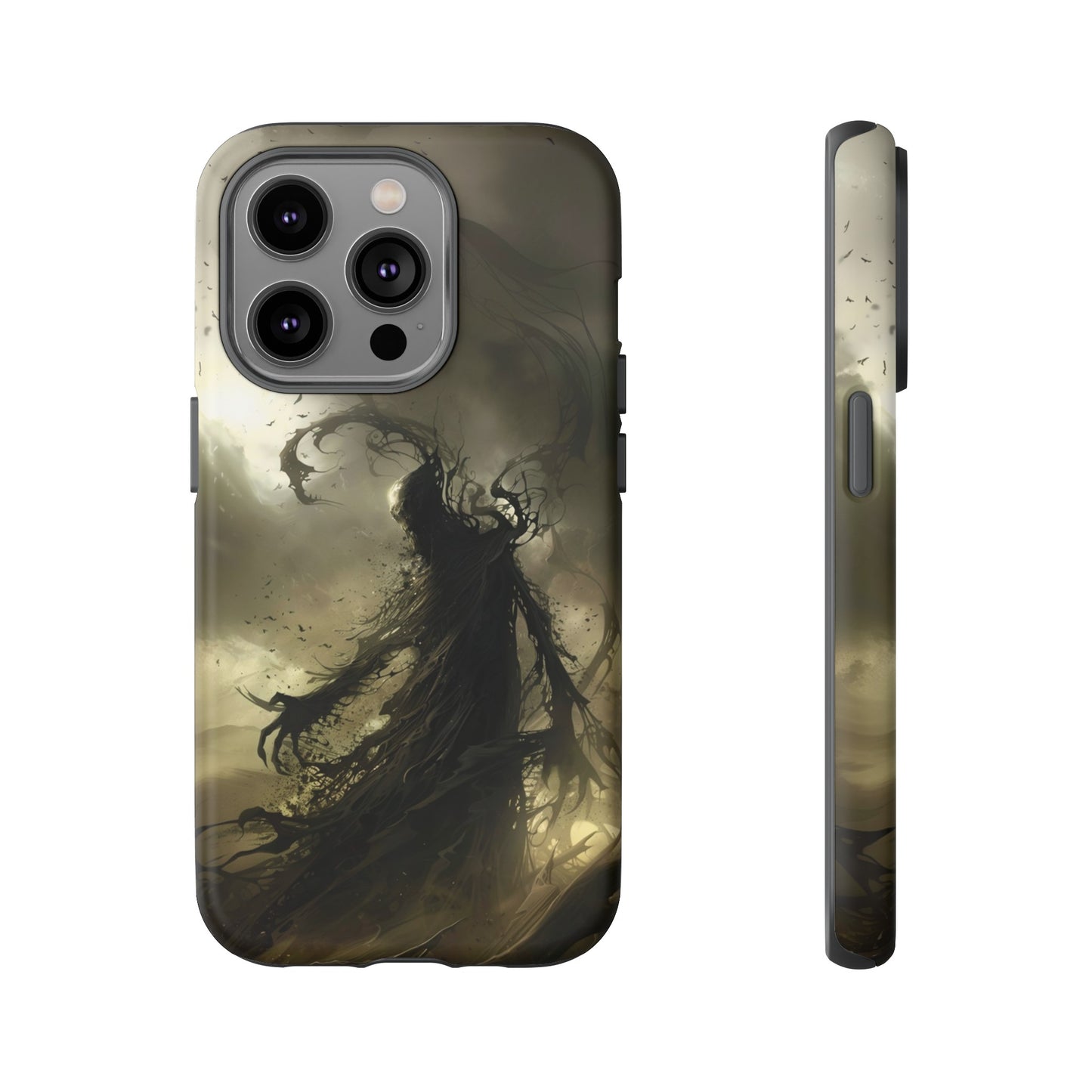 Dark Spirit Phone Case – Grim Reaper Haunting Design for iPhone, Samsung Galaxy, and Google Pixel Devices