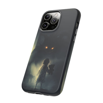 A Child Facing A Terrifying Monster Phone Case - for iPhone, Samsung Galaxy, and Google Pixel Devices