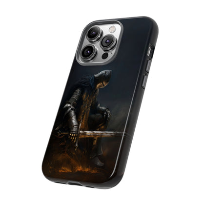 Dark Knight of the Abyss Phone Case - iPhone, Samsung Galaxy, Google Pixel - Epic Medieval Warrior Art, Protective Case, Fantasy Art