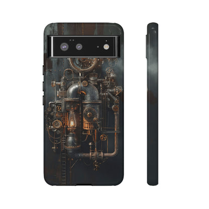 Steampunk Machine #2 Phone Case - Intricate Industrial Design for iPhone, Samsung Galaxy, Google Pixel Devices, Victorian Design Gears