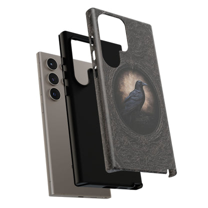 Gothic Raven Phone Case - Mysterious Dark Bird Design