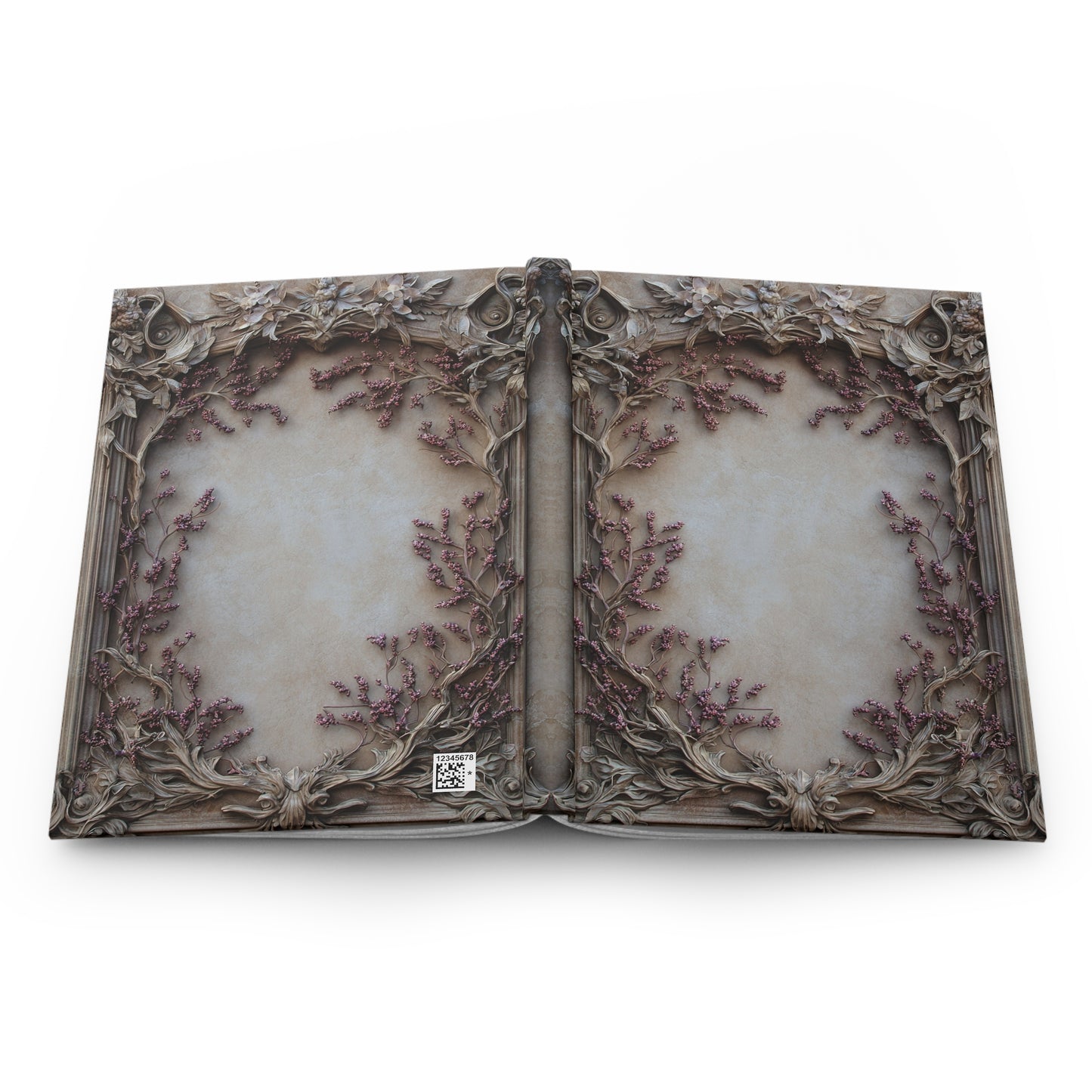 Ornate Floral Frame Journal - Antique-Inspired Hardcover Notebook