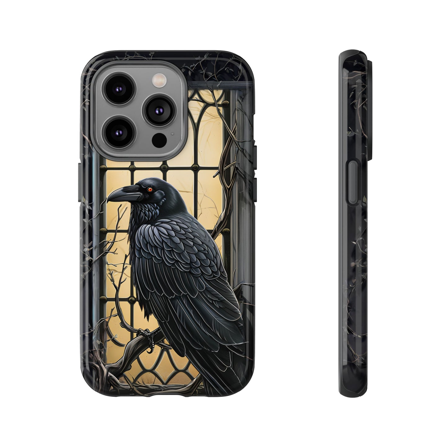 The Raven Phone Case – Edgar Allan Poe Inspired Gothic Design for iPhone, Samsung Galaxy, and Google Pixel Devices