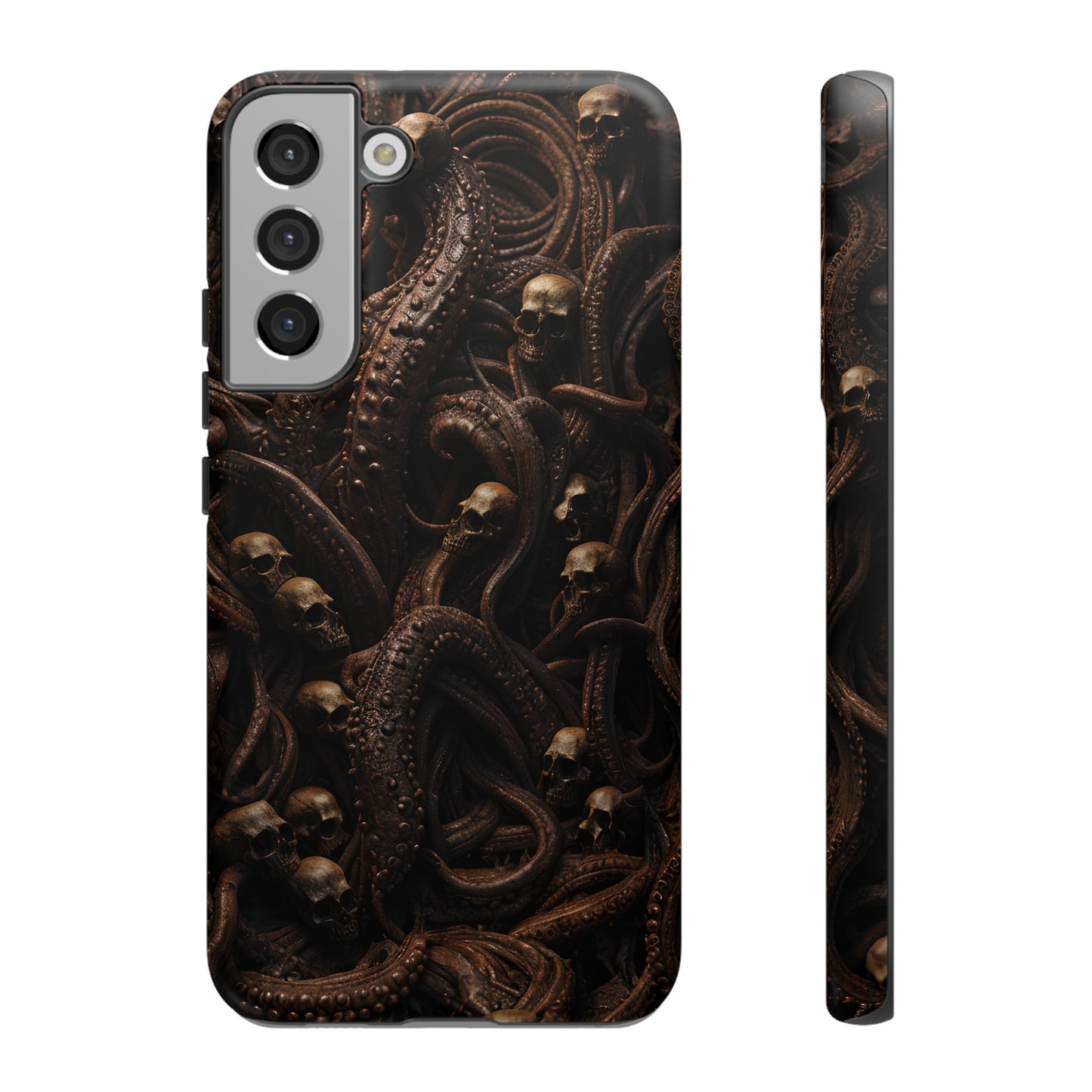 Skulls and Tentacles Phone Case – Lovecraftian Horror Design for iPhone, Samsung Galaxy, and Google Pixel Devices