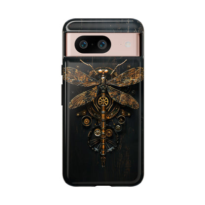 Steampunk Dragonfly Phone Case - Intricate Gear Design for iPhone, Samsung Galaxy, Google Pixel Devices